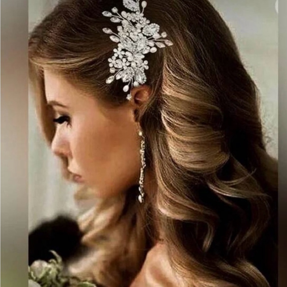 NWT Crystal Bride Wedding Hair Comb Pearl Bridal Hair Piece Hair Accessories